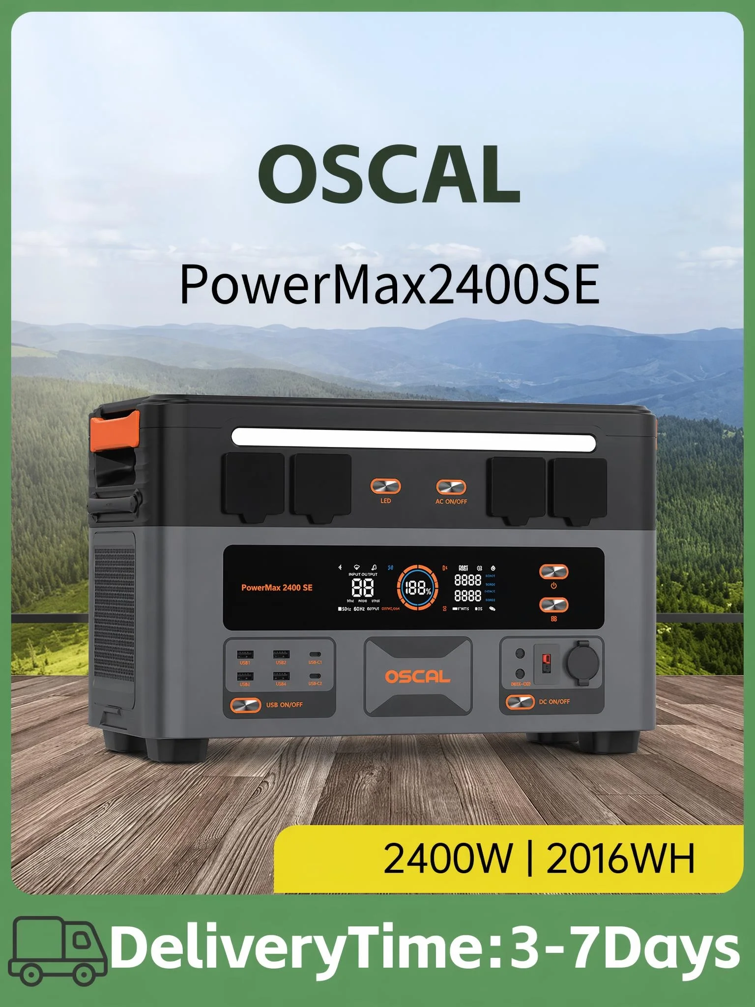 Estación de carga portátil OSCAL Power Max 2400 SE