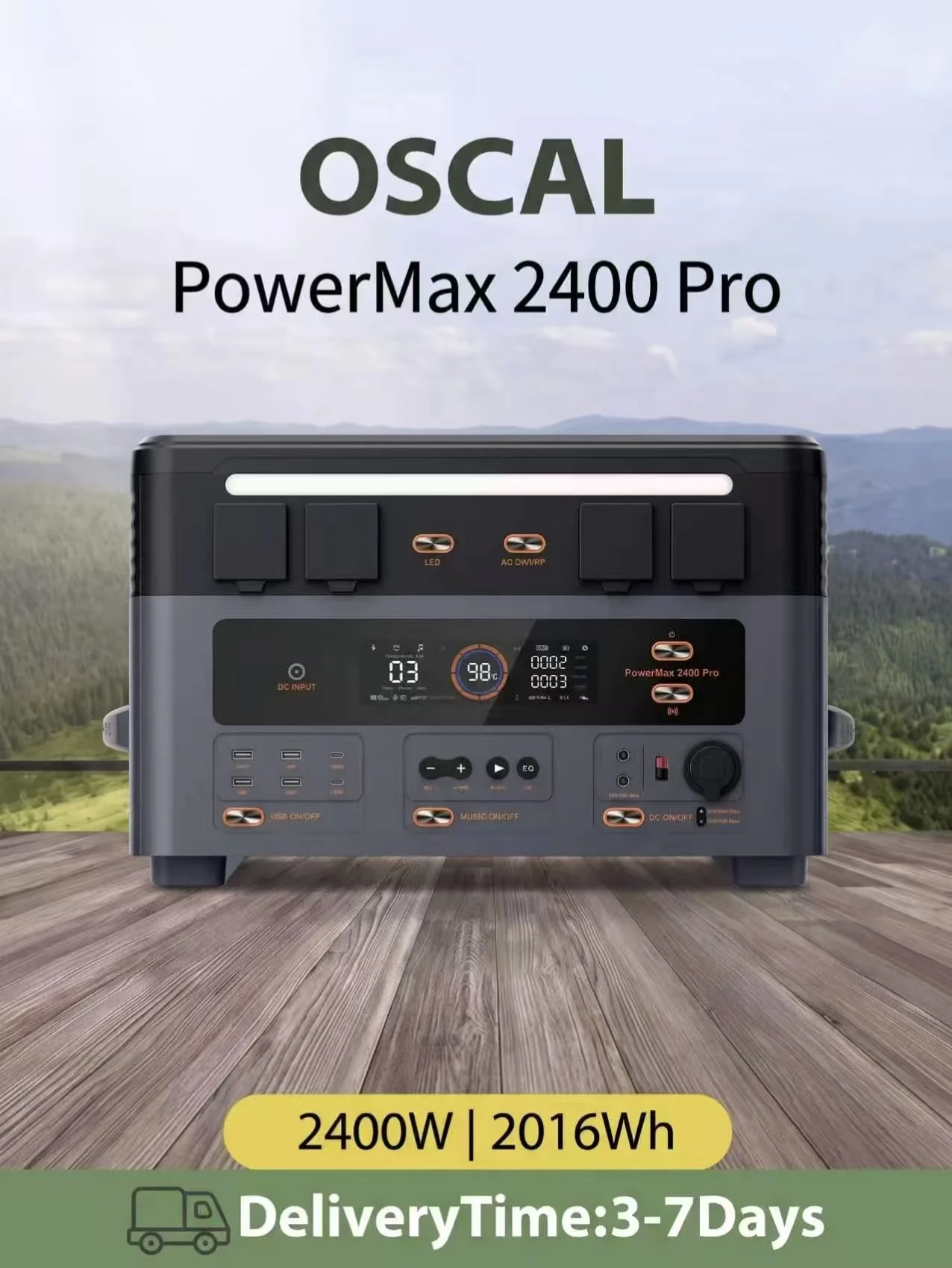 Estación de energía OSCAL PowerMax 2400 Pro