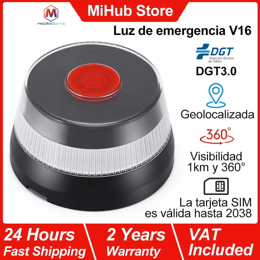 Luz LED Emergencia Coche V16