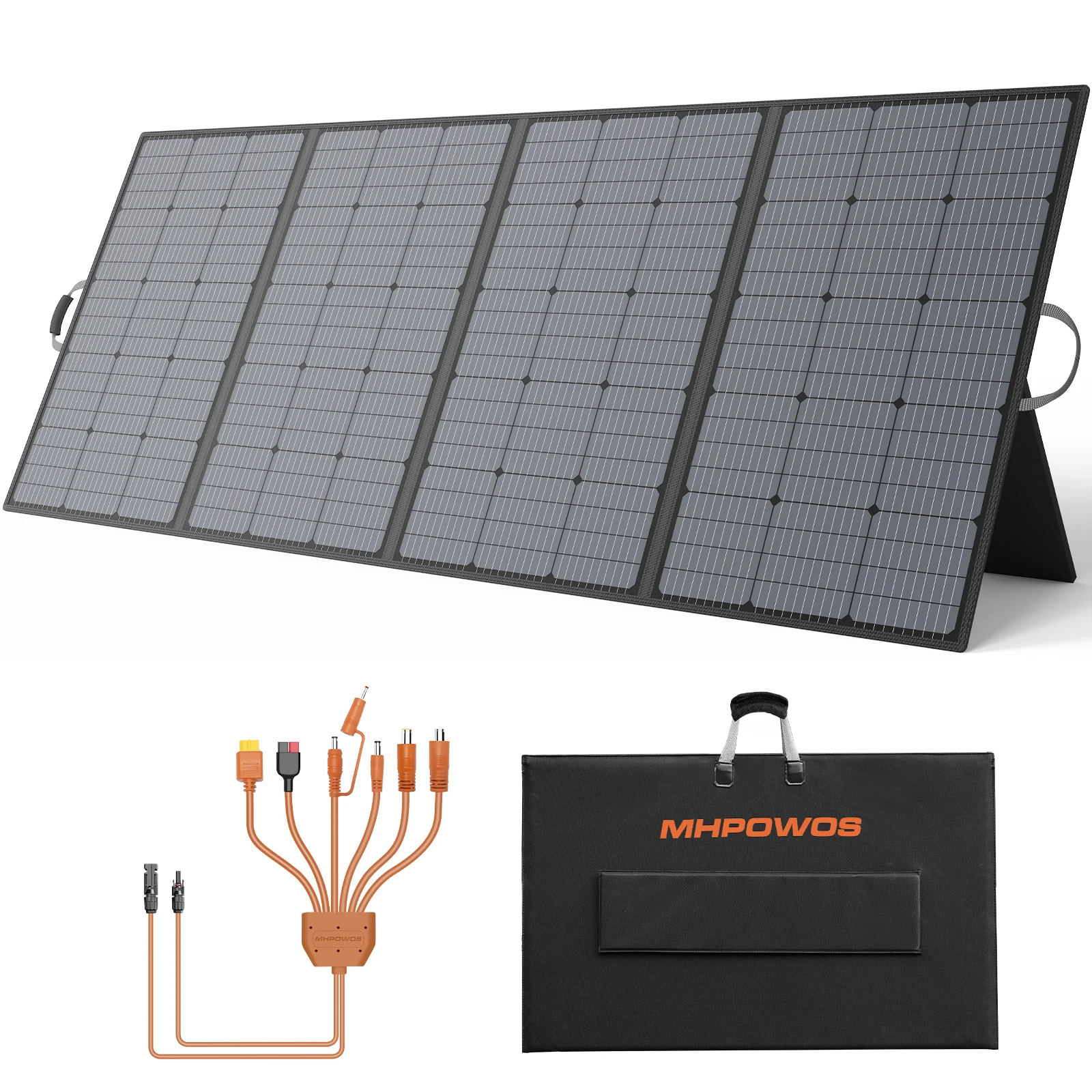 MHPOWOS 400W 220W 110W Panel solar portátil liviano, panel solar plegable para actividades al aire libre, IP67 impermeable para RV