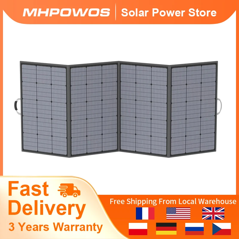 MHPOWOS 400W 220W 110W cargador Solar portátil impermeable plegable Panel Solar para Camping RV jardín techo fuera de la red sistema