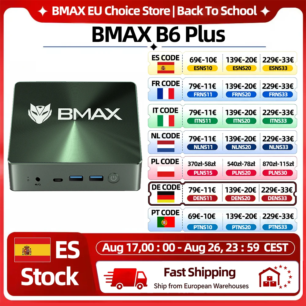 Mini PC BMAX B6 Plus 12GB/512GB