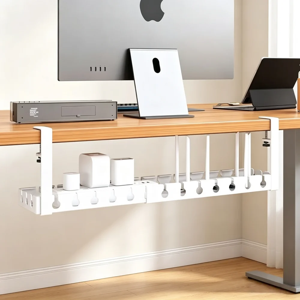 Organizador de cables metálico retráctil