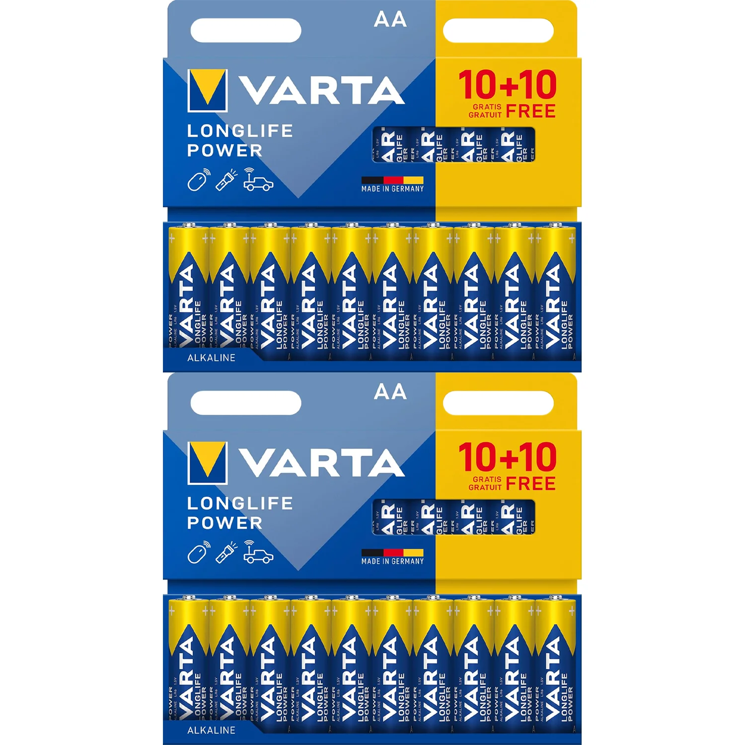Pilas AA alcalinas VARTA Longlife Power
