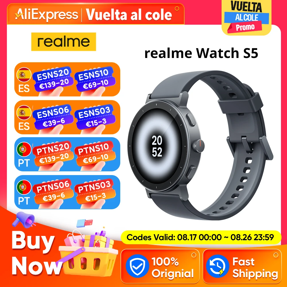 Reloj inteligente realme Watch S5
