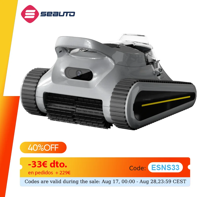 Robot aspirador de piscina inalámbrico