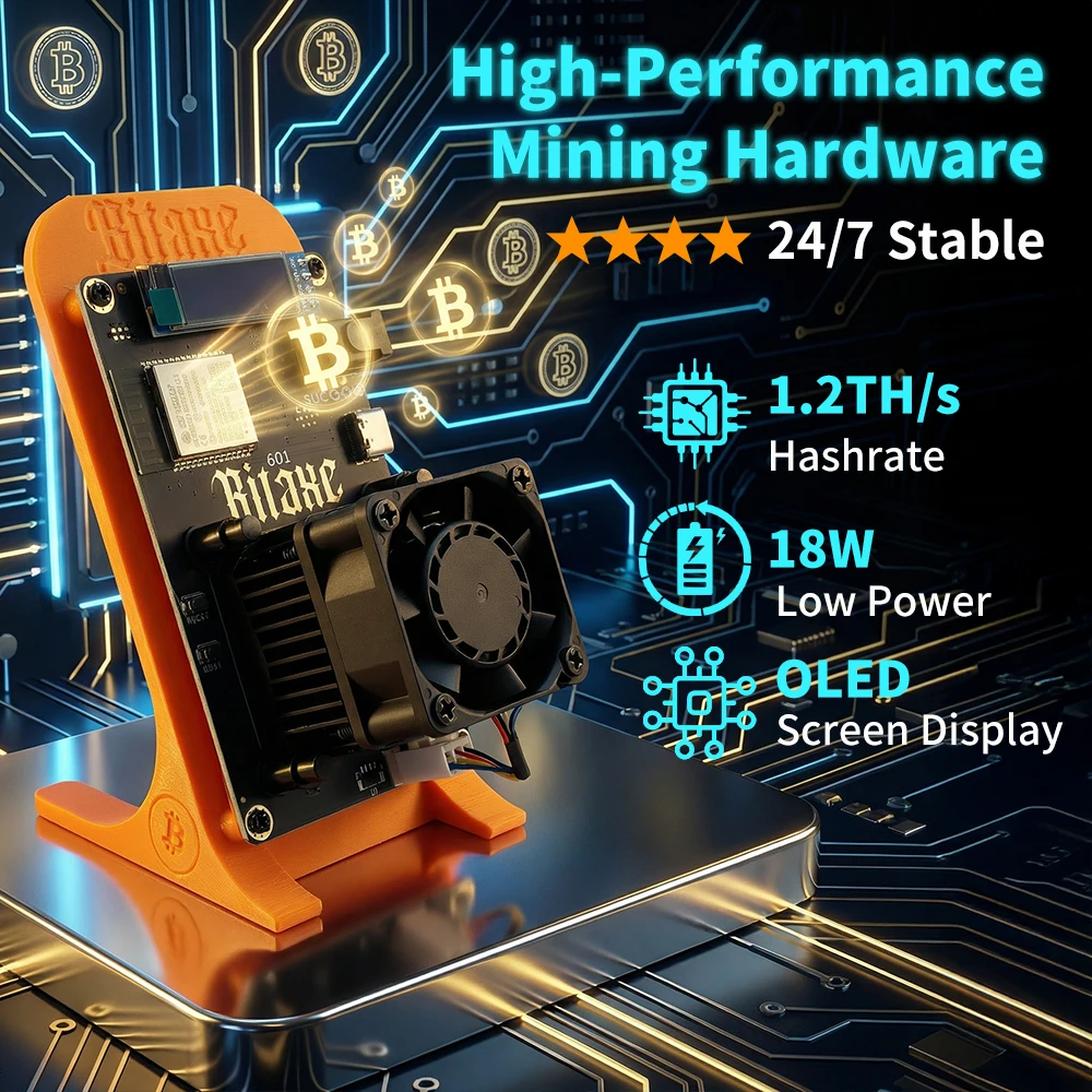 STARMINER Nuevo y Inteligente Bitaxe Gamma 601 Solo Miner 2026 1.2Th/s 18W 12V con Chip Asic BM1370 para Minería de Bitcoin y Búsqueda de Bloques