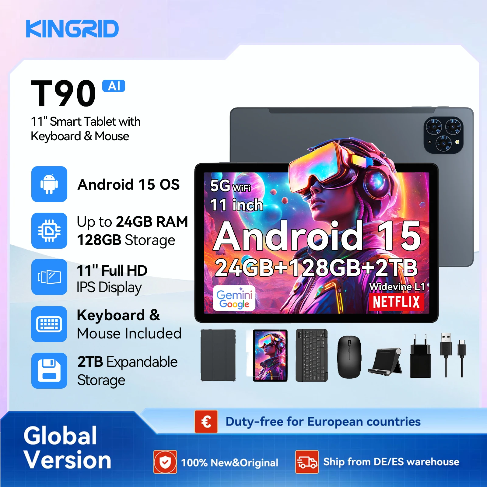Tablet KINGRID T90 24GB/128GB