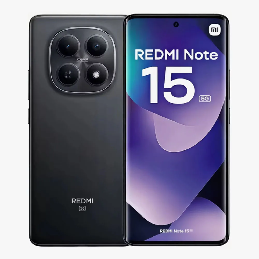 XIAOMI REDMI Note 15 5G - Smartphone de 6+128GB/8+256GB, Pantalla AMOLED FHD+ de 6,77", batería de 5520 mAh , Sin cargador
