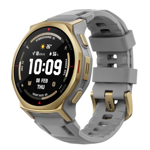 Amazfit T-Rex 3 Pro Reloj Inteligente Outdoor 44mm – Pantalla AMOLED Zafiro, Linterna, Bisel de Titanio, GPS Doble Banda, Mapas Offline, 17 Días Batería, 180+ Modos Deportivos, para Android iPhone