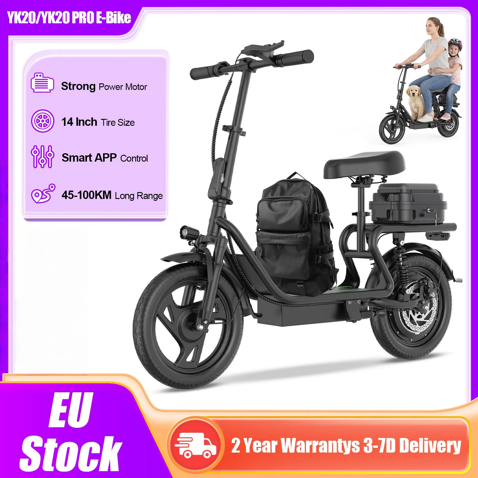 Bicicleta eléctrica AOVOPRO YK20 Pro