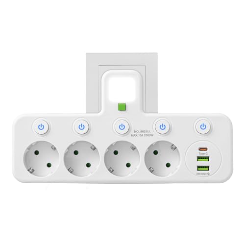 LADRÓN ENCHUFES PLANO USB C