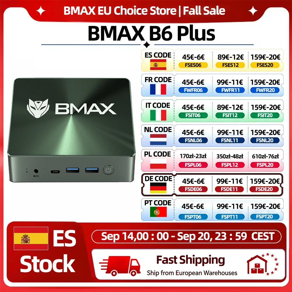 Mini PC Bmax B6 Plus 12GB/512GB
