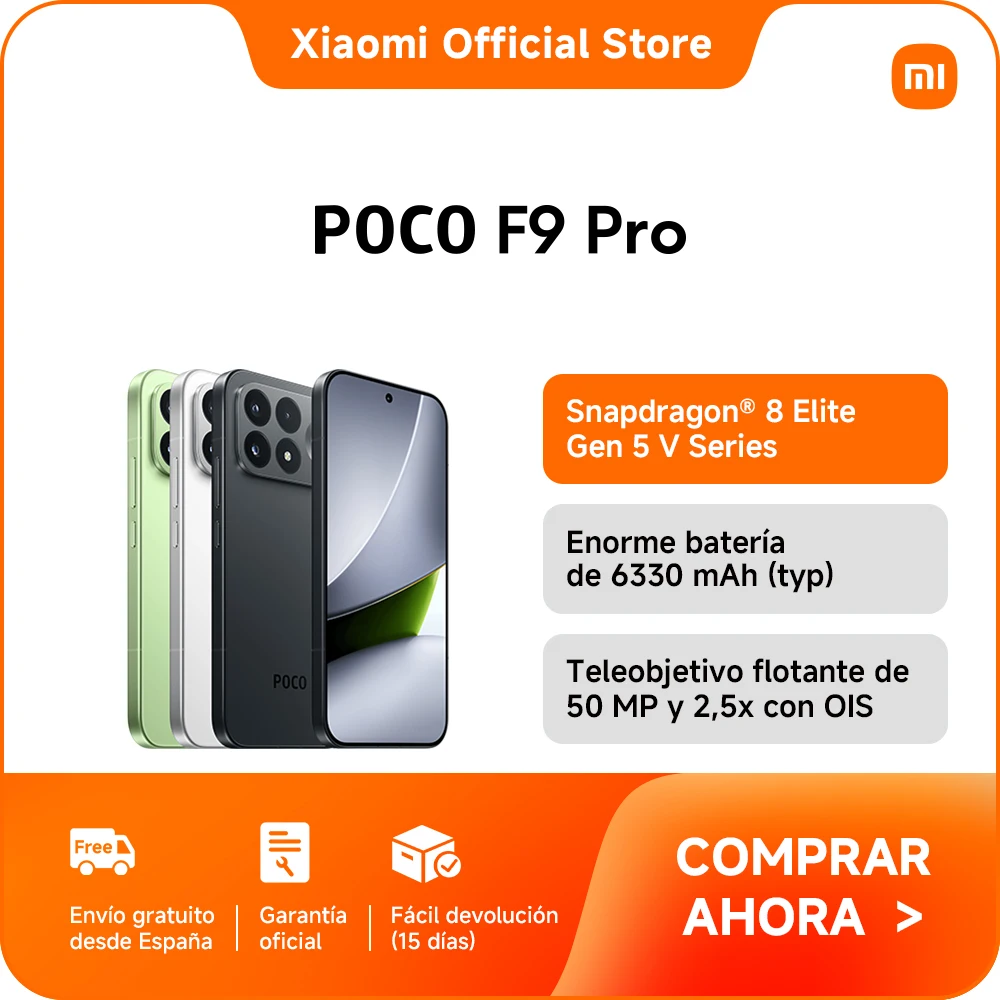 Official | POCO F9 Pro, Snapdragon 8 Elite Gen 5 V Series, chipset VisionBoost D8, pantalla AMOLED ultrabrillante de 6.59" y 185 Hz