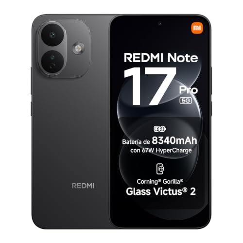 REDMI Note 17 Pro 5G, Smartphone 8+512GB, Negro, batería de 8340mAh