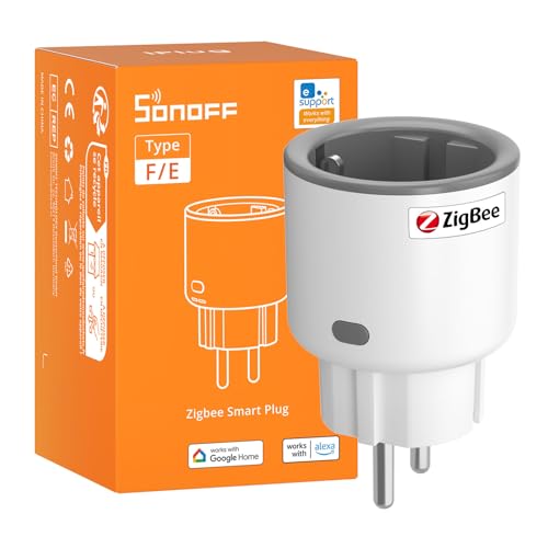 SONOFF S60ZBTPF Enchufe Inteligente Zigbee - Control Remoto, Monitor. Energía, Timer, Protec. Sobrecarga, Repetidor Zigbee, eWeLink