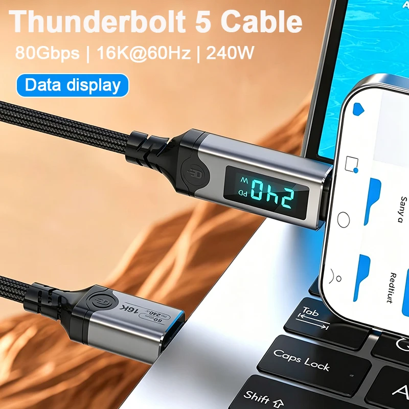 Cable USB Tipo C Thunderbolt PD240W