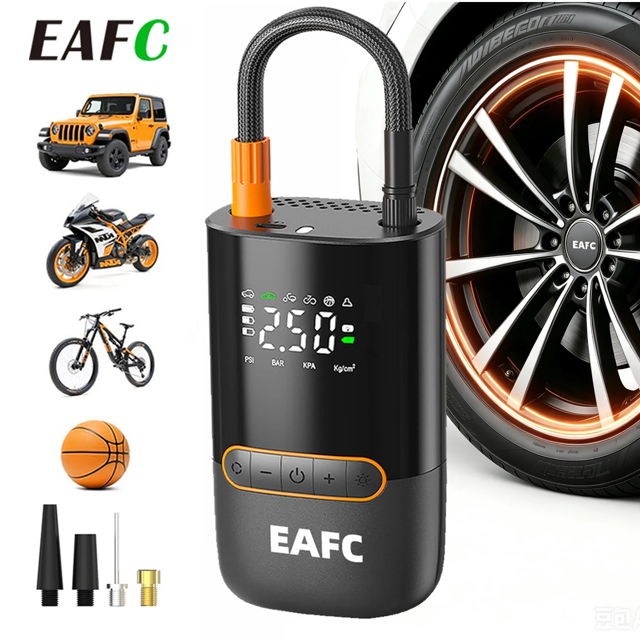 Inflador de neumáticos EAFC portátil