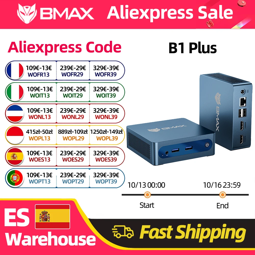 Mini PC Bmax B1 Plus con 6 GB de RAM