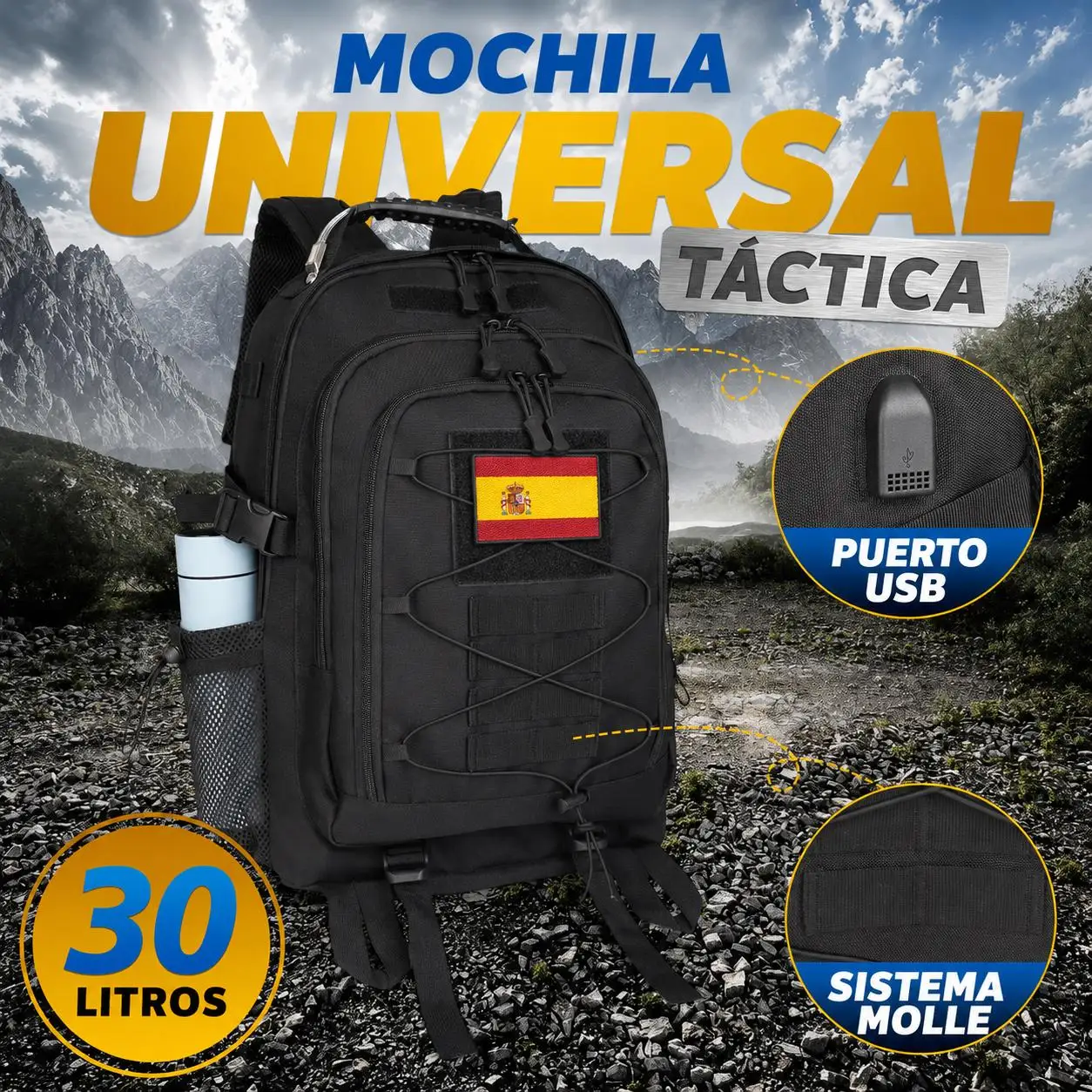 Mochila de montañismo versátil para exteriores