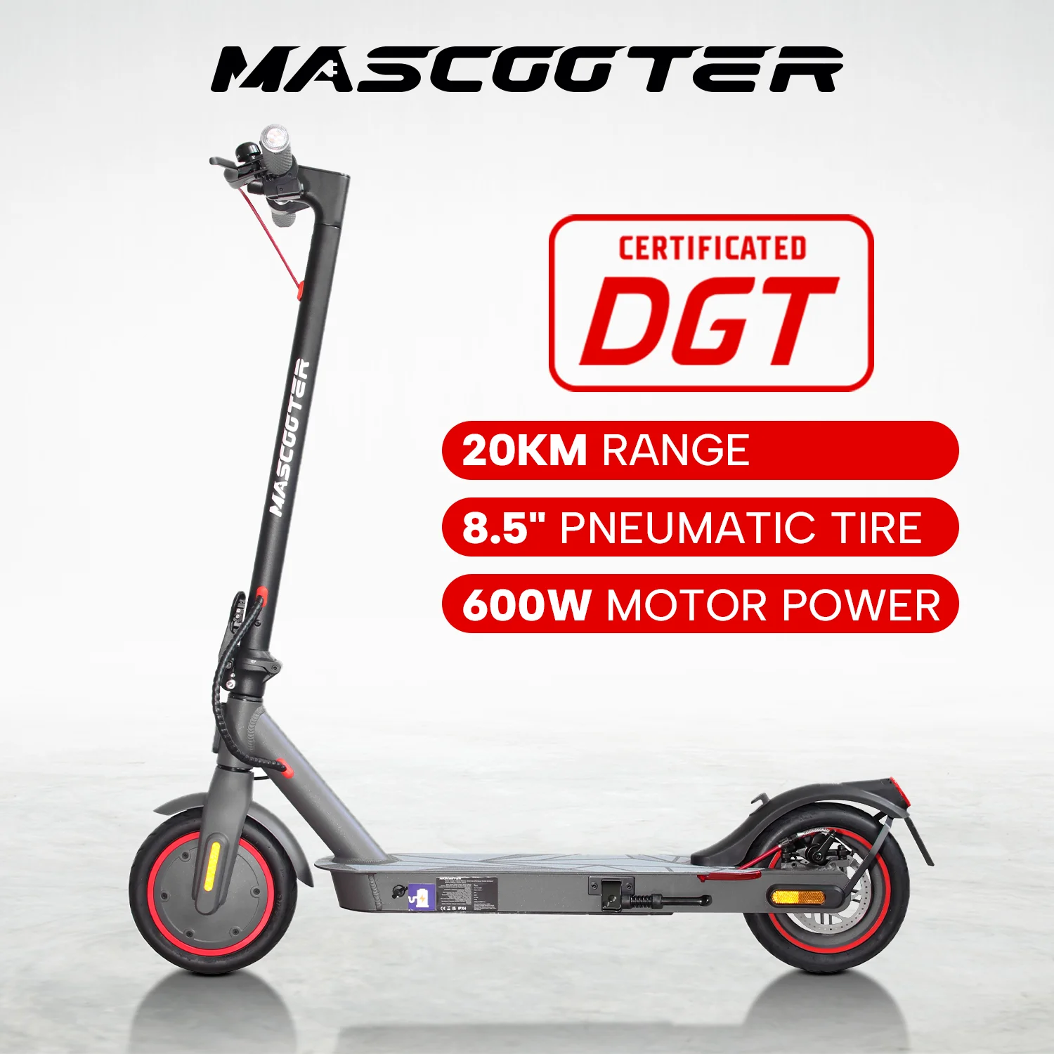 Patinete eléctrico Mascooter S1 con motor de 600 W