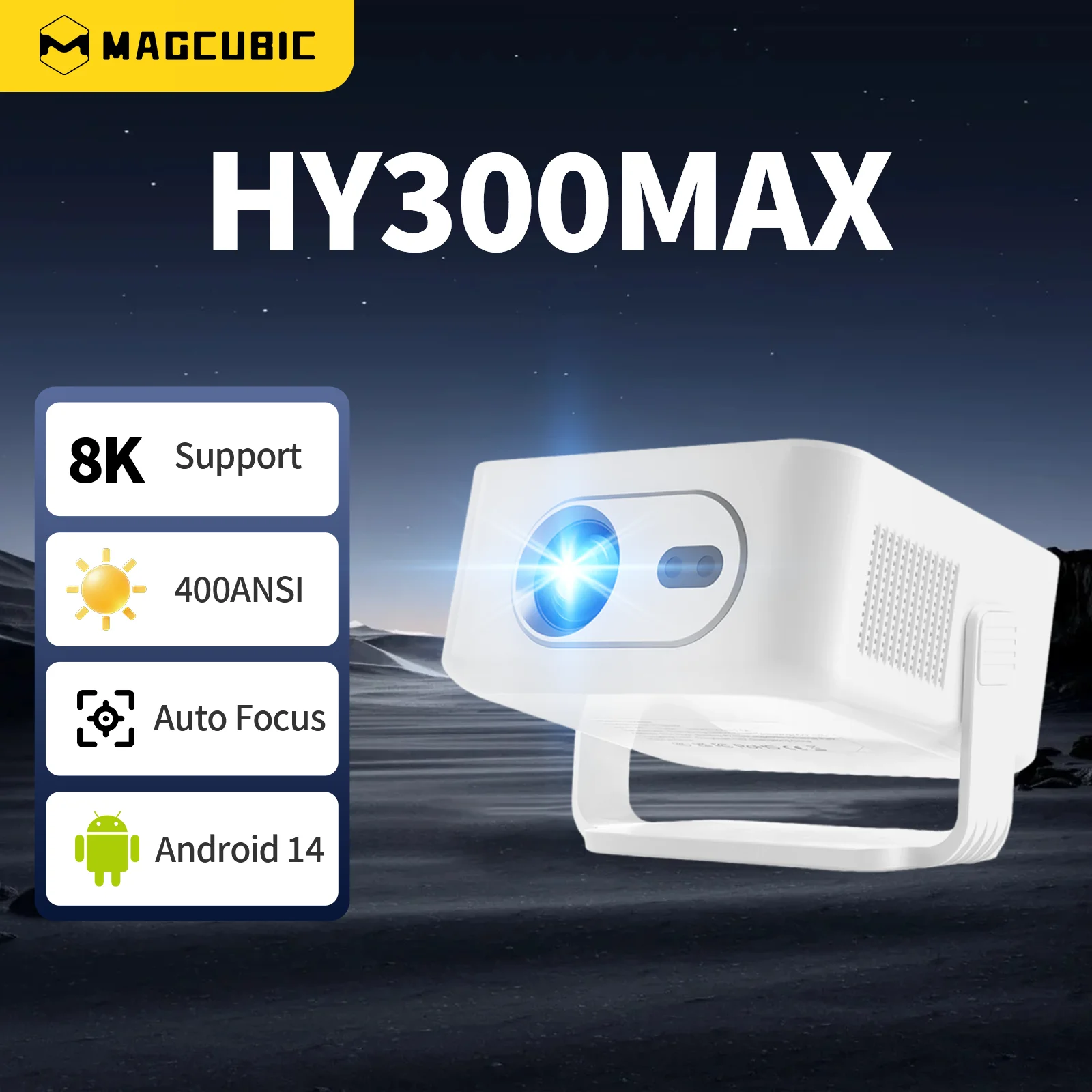 Proyector Magcubic Android 14 Hy300Max