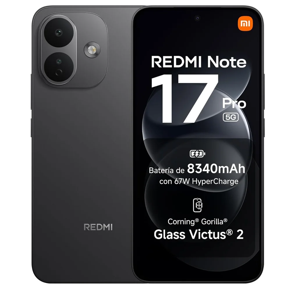 Teléfono inteligente Redmi Note 17 Pro 5G con batería de 8340 mAh, carga rápida HyperCharge de 67 W
